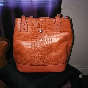 BEAUTIFUL Orange double strap purse